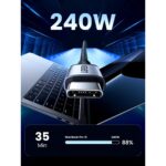 UGREEN 90440 Type-C to Type-C Aluminum Braided 240W Cable 2m - Image 2