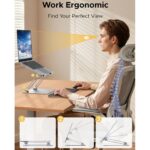 UGREEN 95187 Full Angle Hove Adjustable & Foldable Holder For Laptop Grey - Image 4