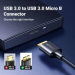 UGREEN 10843 USB 3.0 A Male To Micro USB 3.0 Male Cable Black 2m - Image 2