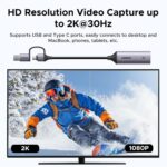 UGREEN 15389 2K@30Hz 1080P 60FPS Video Capture Card 4K Input HDMI to USB 3.0 USB Hub - Image 7