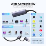 UGREEN 15389 2K@30Hz 1080P 60FPS Video Capture Card 4K Input HDMI to USB 3.0 USB Hub - Image 8