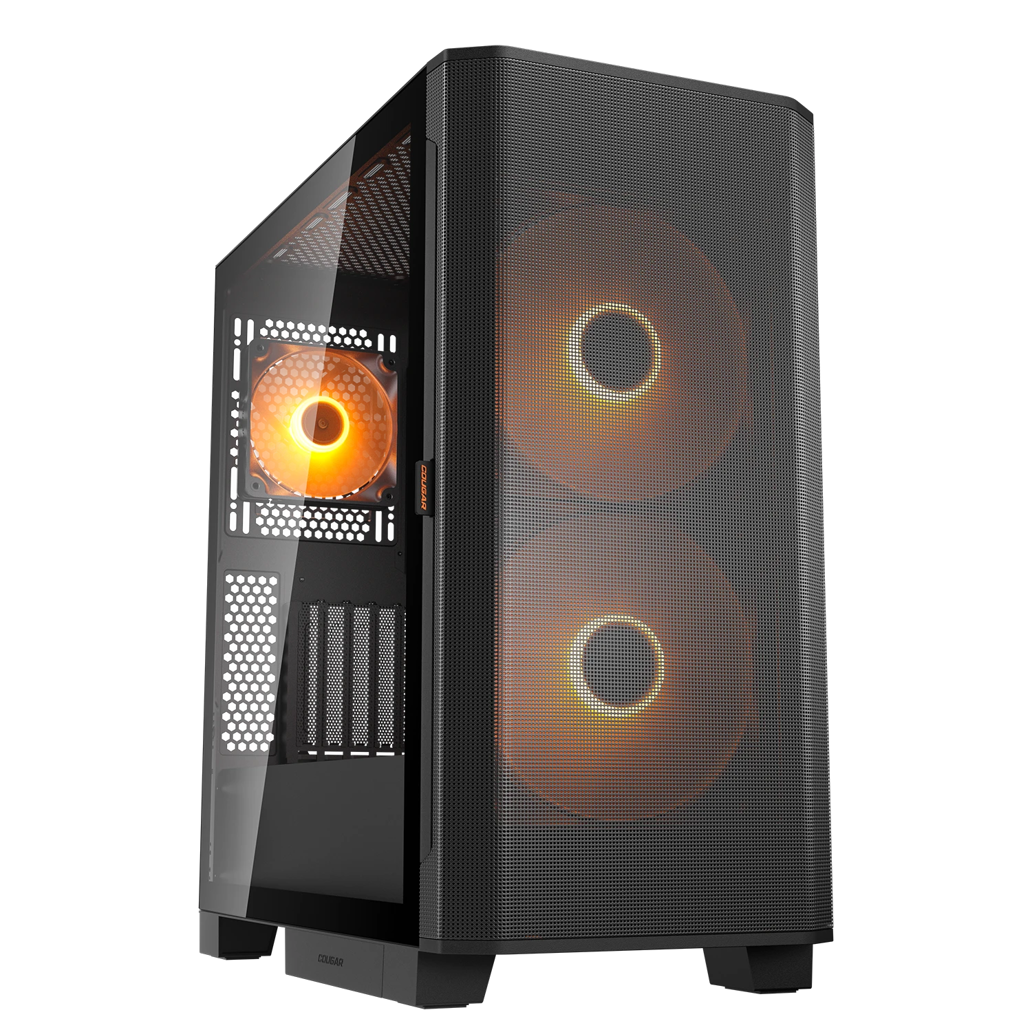 COUGAR Airface FLO RGB Mid-Tower PC Case – Black – product view COUGAR Airface FLO RGB Mid-Tower PC Case – Black – product view