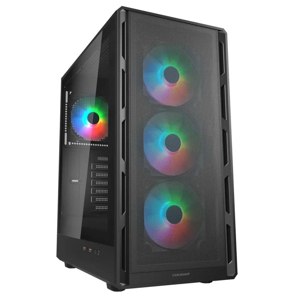 COUGAR Airface Pure RGB Compact ATX PC Case – Black – product view