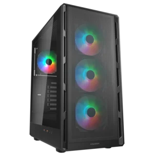 COUGAR Airface Pure RGB Compact ATX PC Case – Black – product view