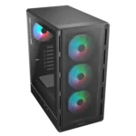 COUGAR Airface Pure RGB Compact ATX PC Case – Black – detail view