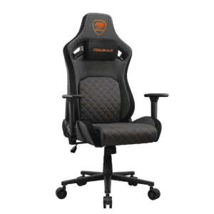 COUGAR Defensor Gray F Fabric Gaming Chair – Gray-Orange – product view
