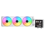 COUGAR Poseidon Vistek Pro ARGB 360mm LCD CPU Cooler – White – product view