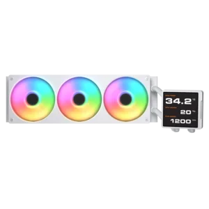 COUGAR Poseidon Vistek Pro ARGB 360mm LCD CPU Cooler – White – product view