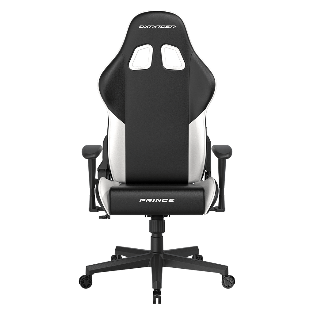 DXRacer Prince Series L Gaming Chair – Black/White — square view 1 DXRacer Prince Series L Gaming Chair – Black/White – view 1