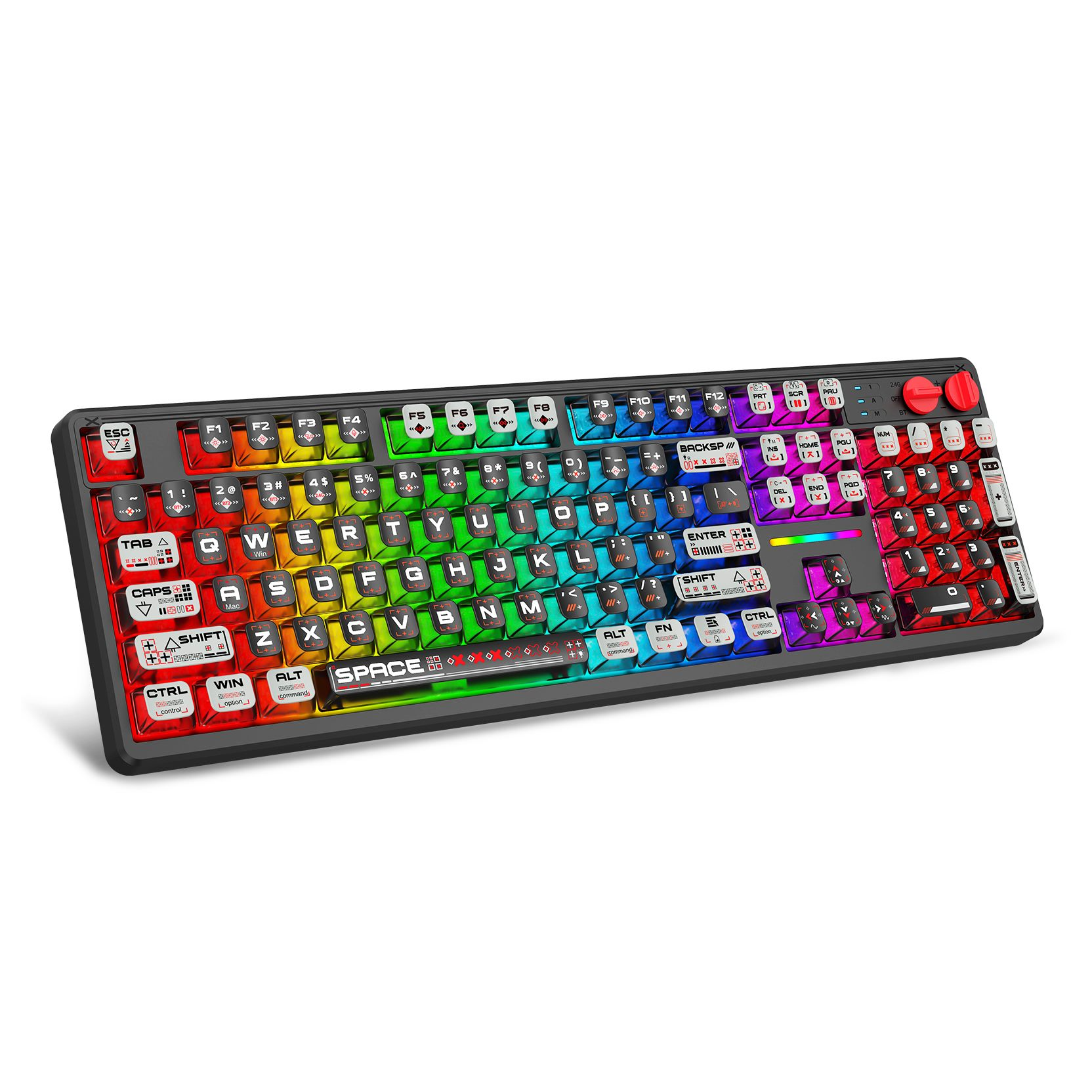 E-YOOSO Z-104 Transparent Black/Gray mechanical keyboard – view 1 E-YOOSO Z-104 Transparent Black/Gray mechanical keyboard – view 1