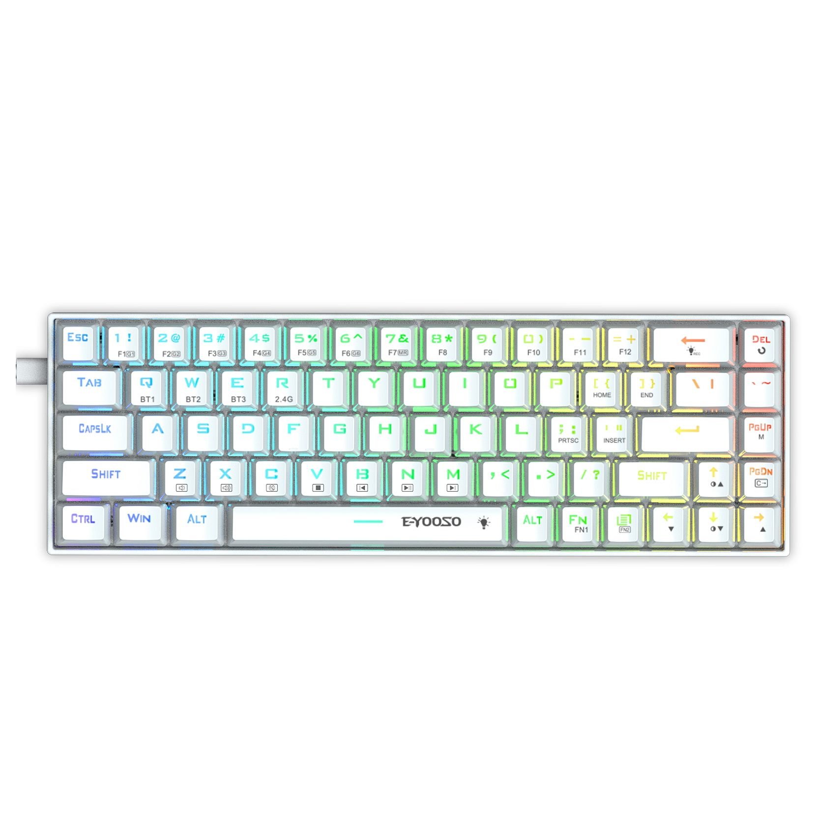 E-YOOSO Z-686 White mechanical keyboard – view 1 E-YOOSO Z-686 White mechanical keyboard – view 1