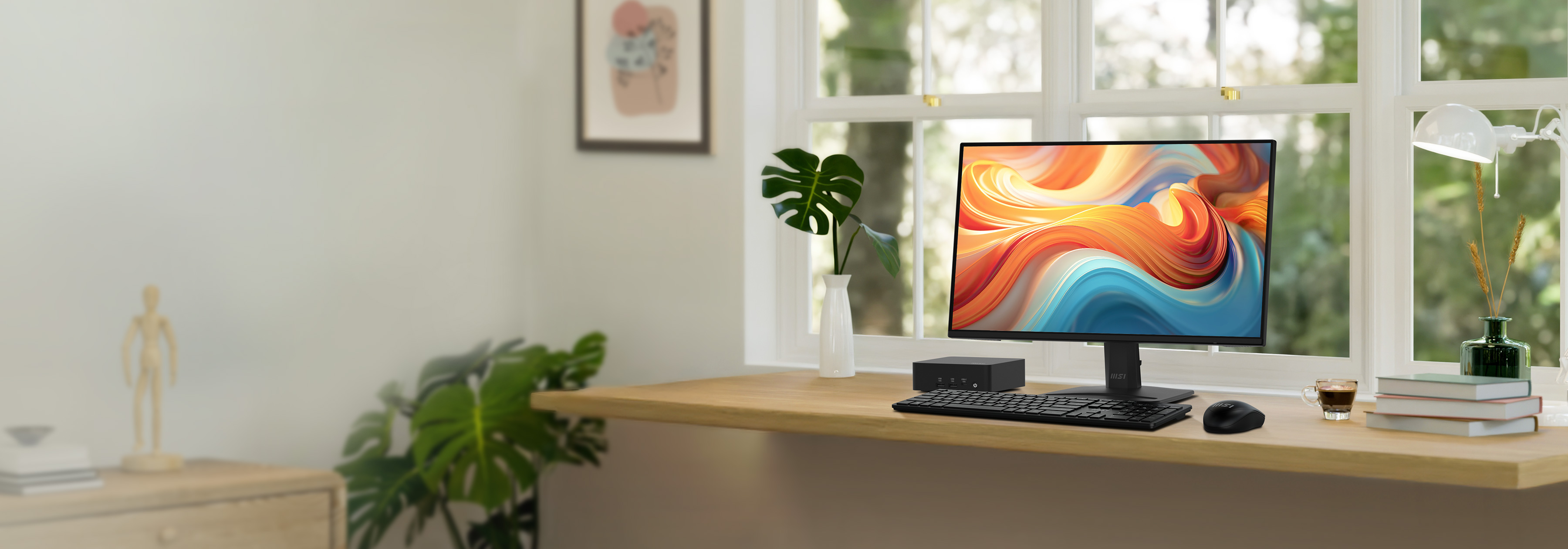 Official MSI artwork presenting the PRO MP242 E14A monitor