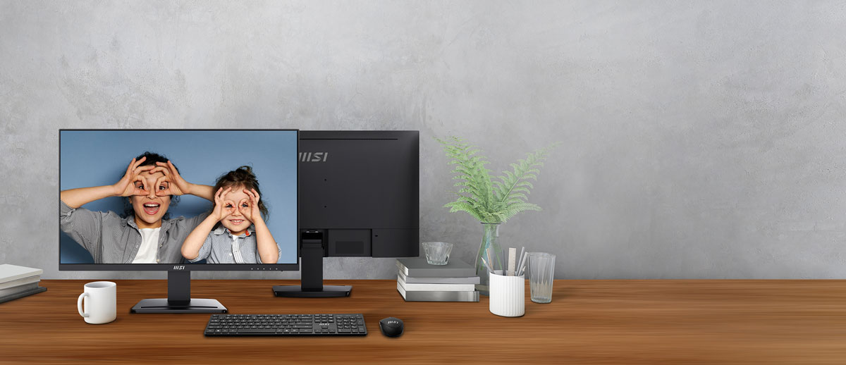 Official MSI artwork presenting the PRO MP273U monitor