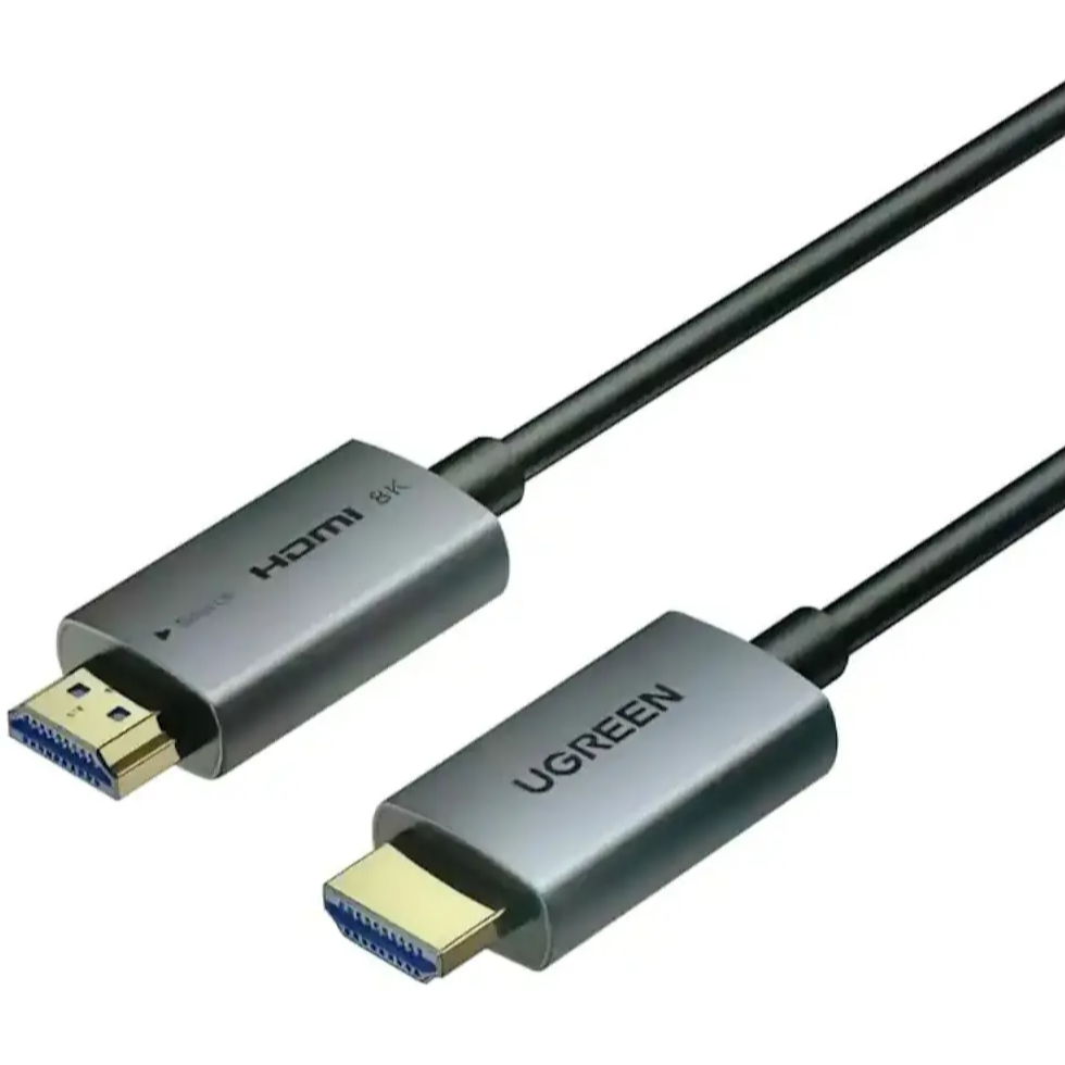 imageye___-_czone-20260917085913-1-87161-0-170926085916955 UGREEN 55504 Fiber Optic 8K HDMI Cable Aluminum Shell 48Gbps Ultra High Speed, 8K@60Hz, HDR10+, Dolby Atmos, VRR, ALLM, Aluminum Connectors 10 Meter - Image 1