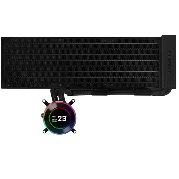 Lian Li HydroShift II LCD-C 360N Fanless AIO Cooler - Black - official product view 1 Lian Li HydroShift II LCD-C 360N Fanless AIO Cooler - Black - official product view 1