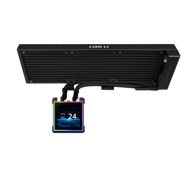 Lian Li HydroShift II LCD-S 360N Fanless AIO Cooler - Black - official product view 1 Lian Li HydroShift II LCD-S 360N Fanless AIO Cooler - Black - official product view 1