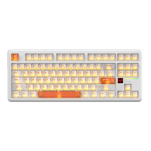 Attack Shark X87 ULTRA Tri-Mode Wireless TKL Gasket-Mounted Mechanical Gaming Keyboard – Iced Orange — official product view