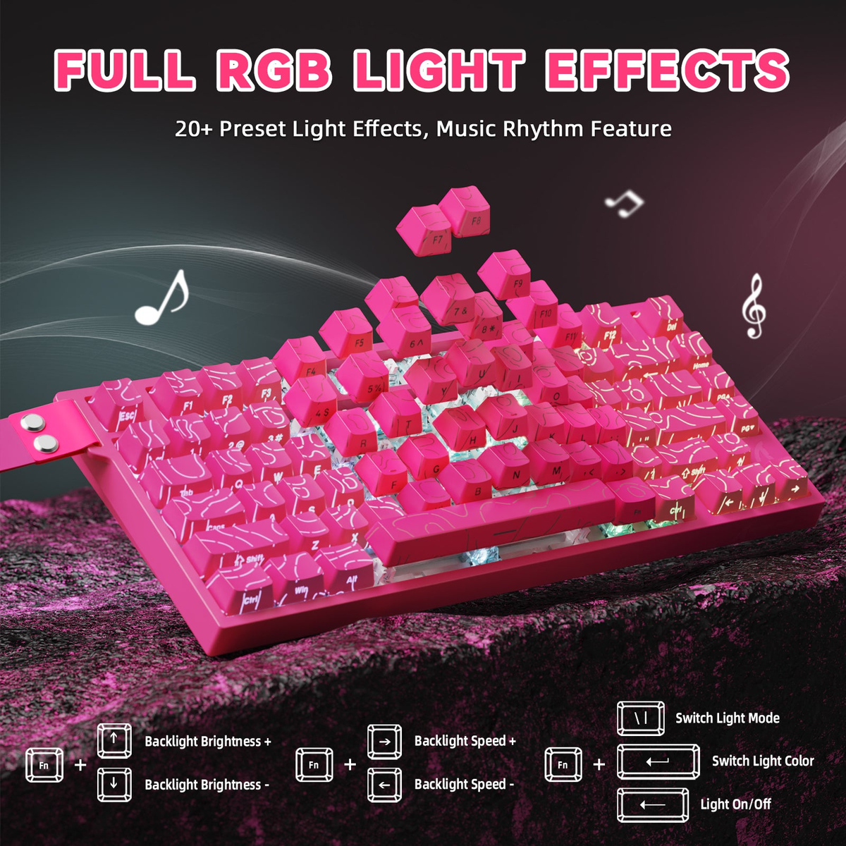 Attack Shark R82 HE Berry Red (Pink Contours) — RGB and profile storage