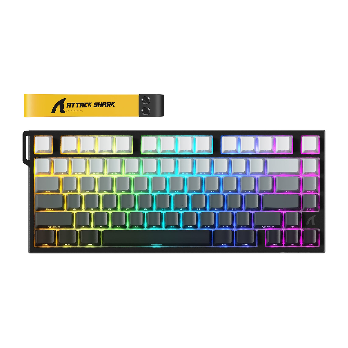 Attack Shark R82 HE Wired 75% Rapid Trigger Magnetic Gaming Keyboard – Moonlight (Black Gradient) — official product view