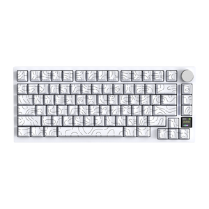Attack Shark X820 ULTRA Tri-Mode Wireless 75% Gasket-Mounted Mechanical Gaming Keyboard – White Contours — official product view