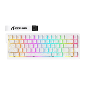 Attack Shark X68 PRO HE Tri-Mode Wireless Rapid Trigger Magnetic Gaming Keyboard – White Contours — official product view