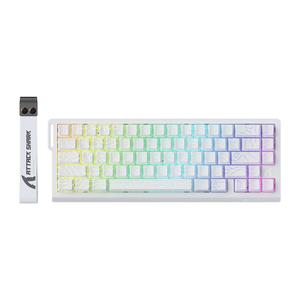 Attack Shark X68 HE Wired Rapid Trigger Magnetic Gaming Keyboard – White Contours — official product view