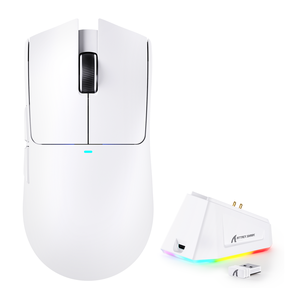 Attack Shark X11 Tri-Mode Wireless Gaming Mouse with Charging Dock – White — official product view