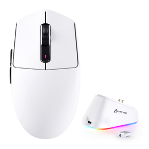 Attack Shark G3 PRO Tri-Mode Wireless Gaming Mouse with Charging Dock – White — official product view