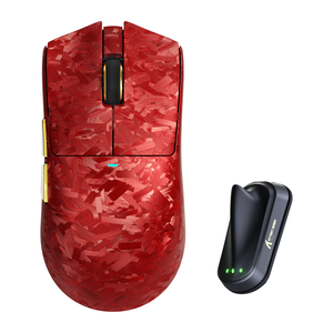 Attack Shark X11 ULTRA Tri-Mode Wireless Carbon-Composite Gaming Mouse – Red — official product view