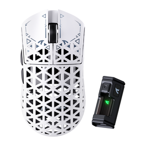 Attack Shark R5 ULTRA Tri-Mode Wireless Carbon-Composite Gaming Mouse – White — official product view