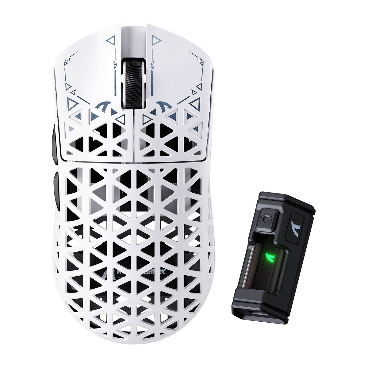 Attack Shark R5 ULTRA Tri-Mode Wireless Carbon-Composite Gaming Mouse – White — official product view