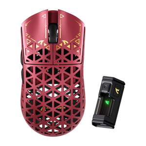 Attack Shark R5 ULTRA Tri-Mode Wireless Carbon-Composite Gaming Mouse – Red — official product view