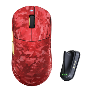 Attack Shark RS3 ULTRA Tri-Mode Wireless Carbon-Composite Gaming Mouse – Red — official product view