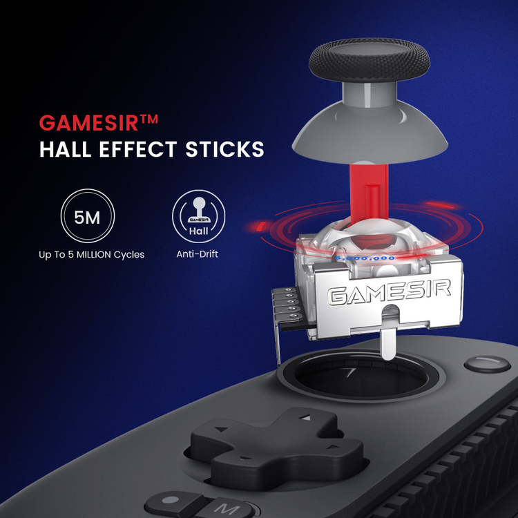 GameSir G8 Plus — Hall Effect stick mechanism