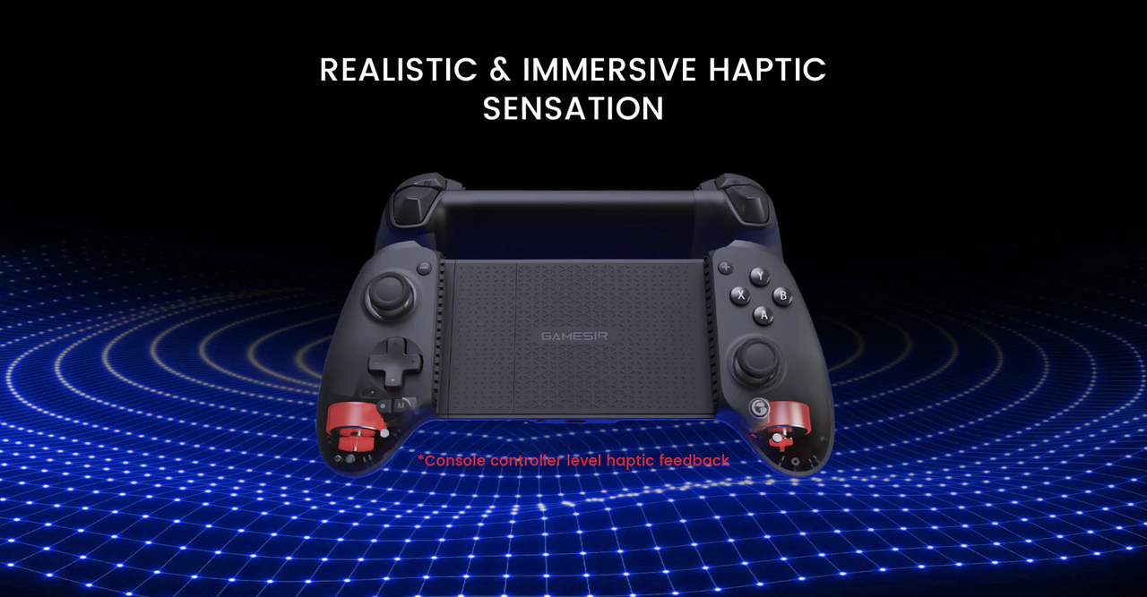 GameSir G8 Plus — Dual vibration-motor illustration