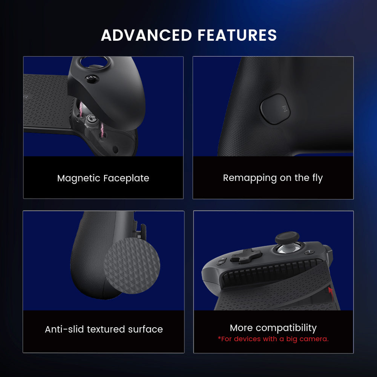 GameSir G8 Plus — Remappable buttons and textured grip details