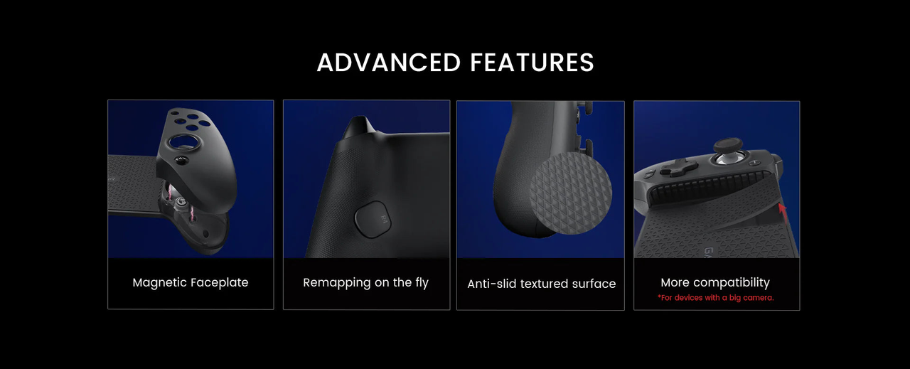 GameSir G8 Plus — Remappable buttons and textured grip details