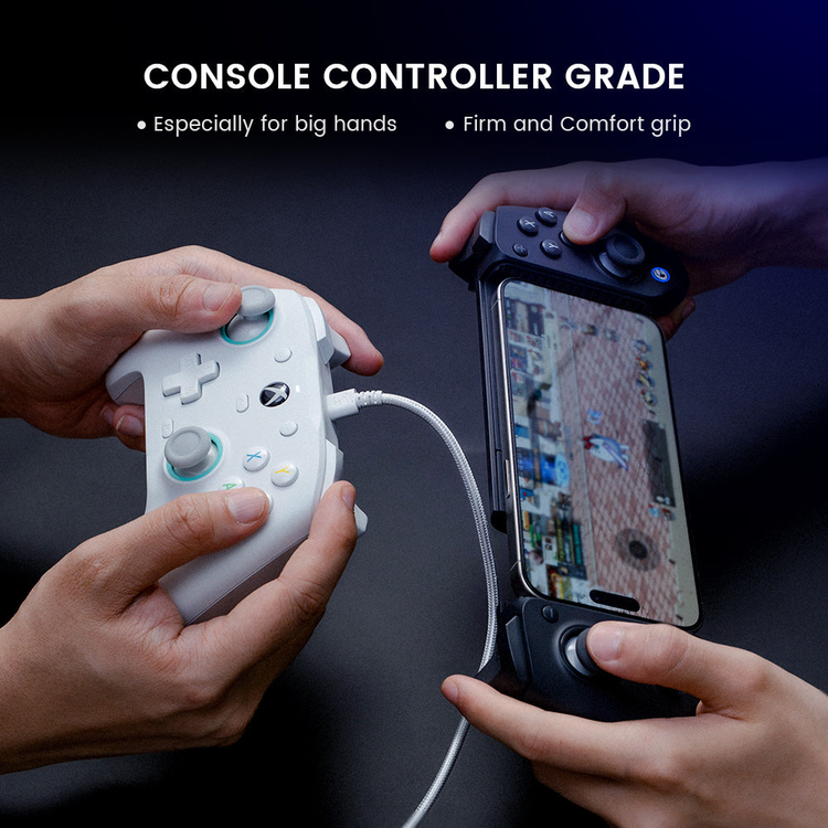 GameSir G8 Plus — G8 Plus grip and mobile gaming illustration