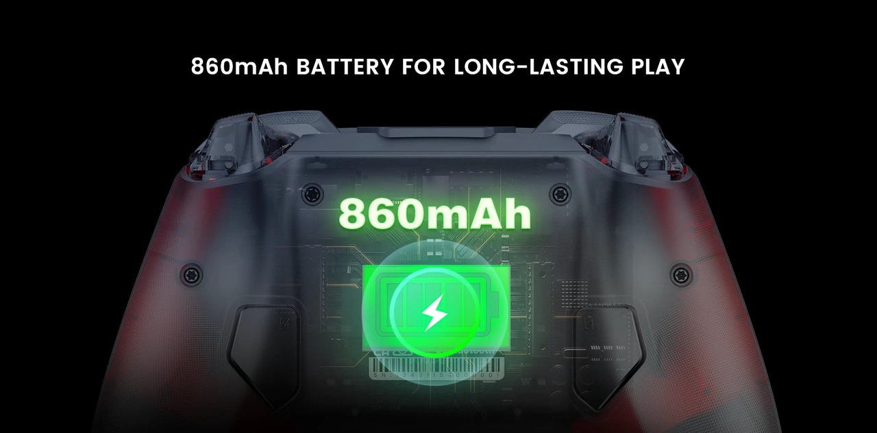 GameSir Cyclone 2 — 860mAh battery illustration