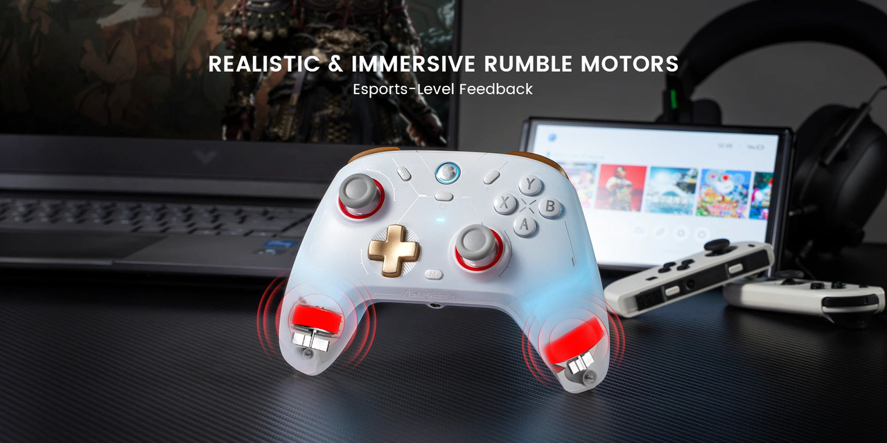 GameSir Cyclone 2 — Asymmetric grip-motor feedback
