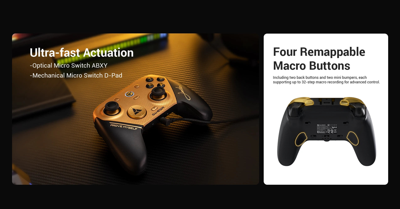 GameSir G7 Pro 8K PC Champion Edition — Optical ABXY and four macro inputs