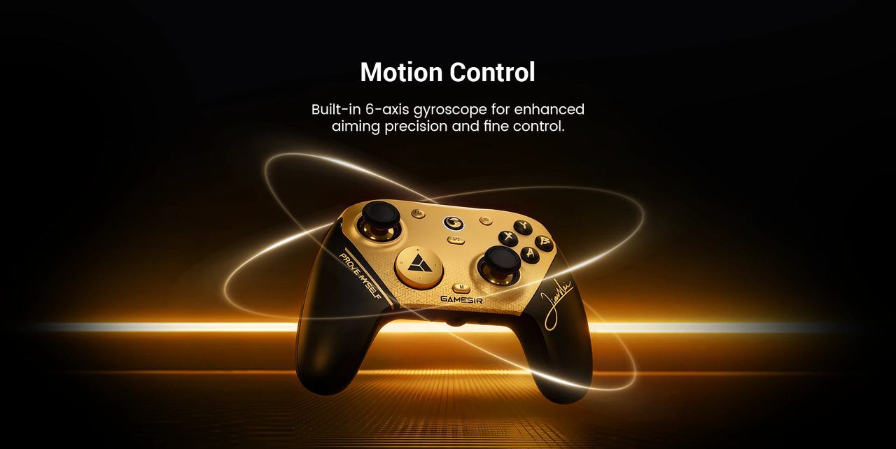GameSir G7 Pro 8K PC Champion Edition — Six-axis motion-control illustration