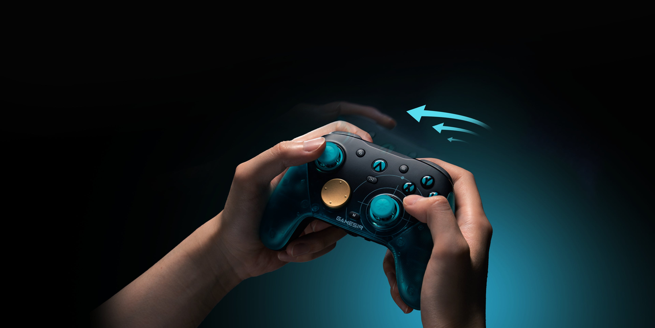 GameSir G7 Pro 8K PC Aimlabs Edition — Six-axis motion-control illustration