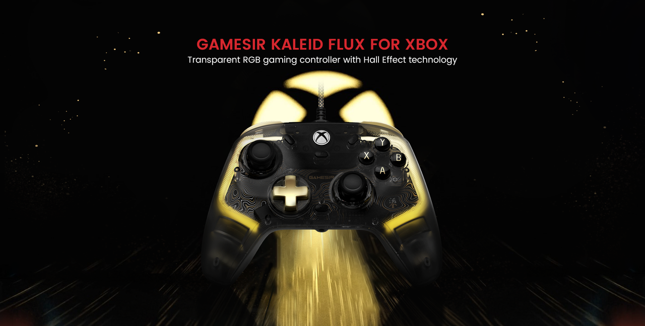 GameSir Kaleid Flux Xbox — Kaleid Flux transparent illuminated shell