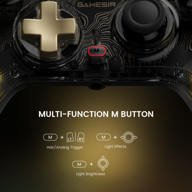 GameSir Kaleid Flux Xbox — Controller button and lighting controls