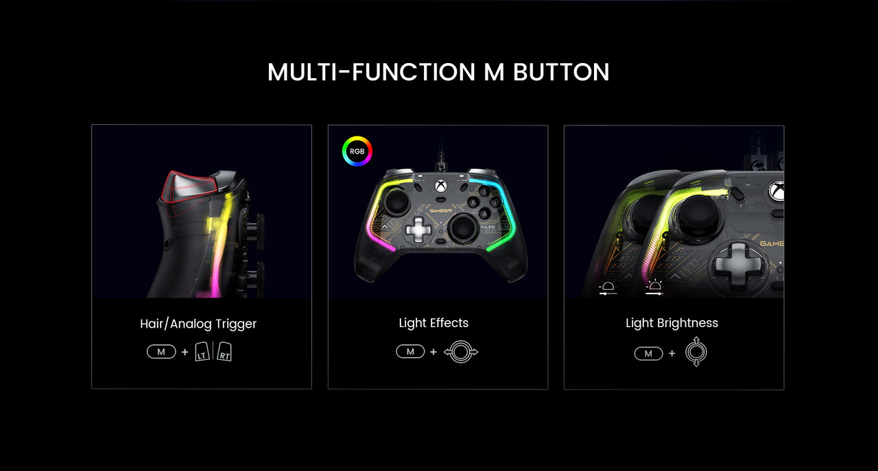 GameSir Kaleid Xbox — Controller trigger and lighting controls