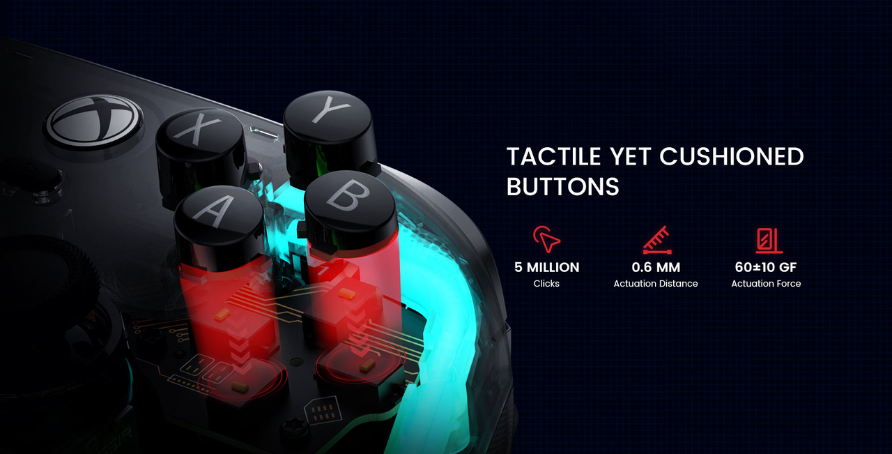 GameSir Kaleid Xbox — Microswitch face-button mechanism