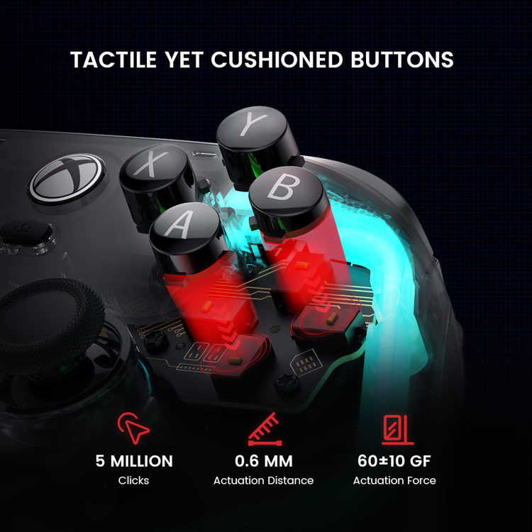 GameSir Kaleid Xbox — Microswitch face-button mechanism