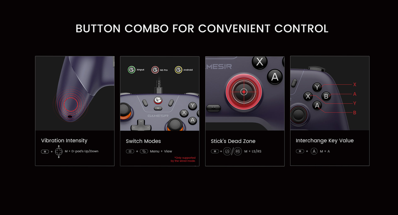 GameSir Nova Lite — Controller button-setting illustration