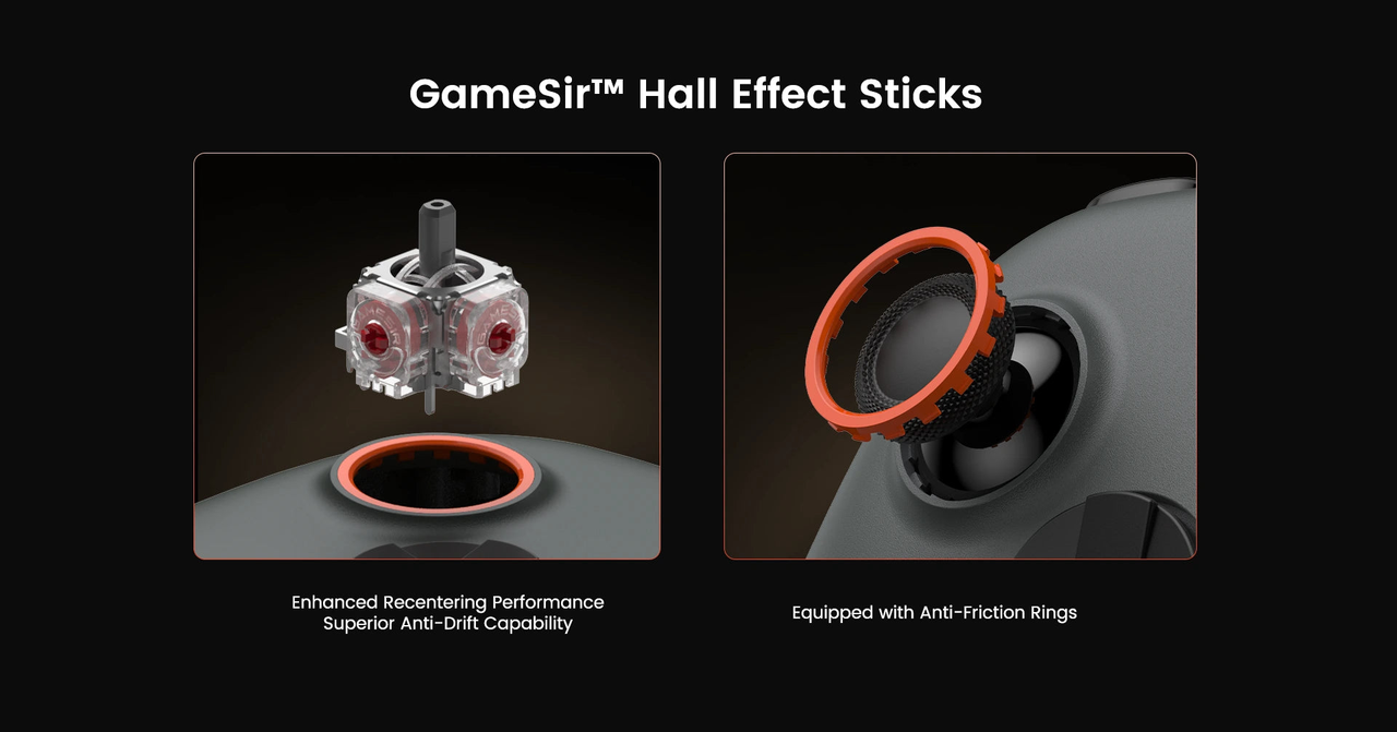GameSir Nova Lite 2 — Hall Effect sticks and anti-friction rings
